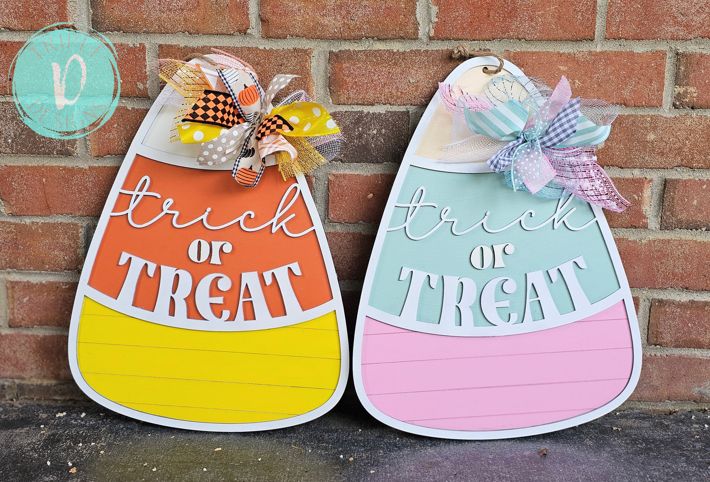 Trick or Treat Candy Corn Door Hanger