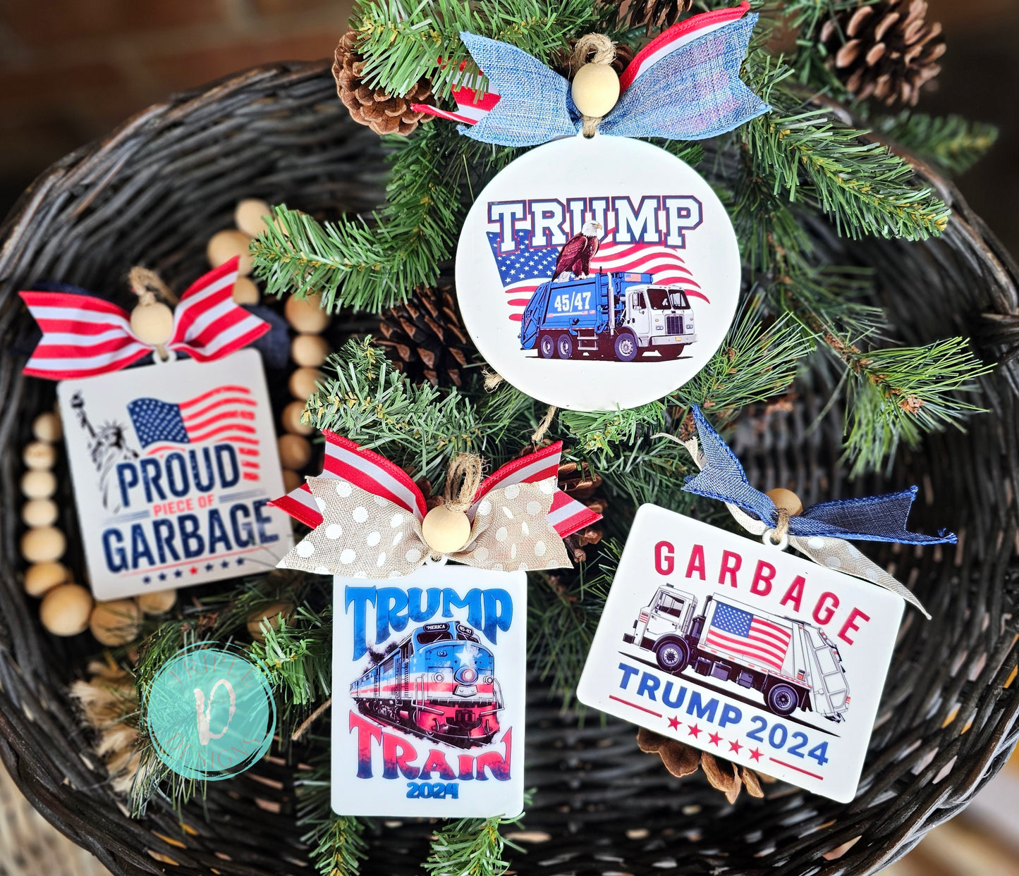 Trump Garbage Truck  with Eagle Ornament