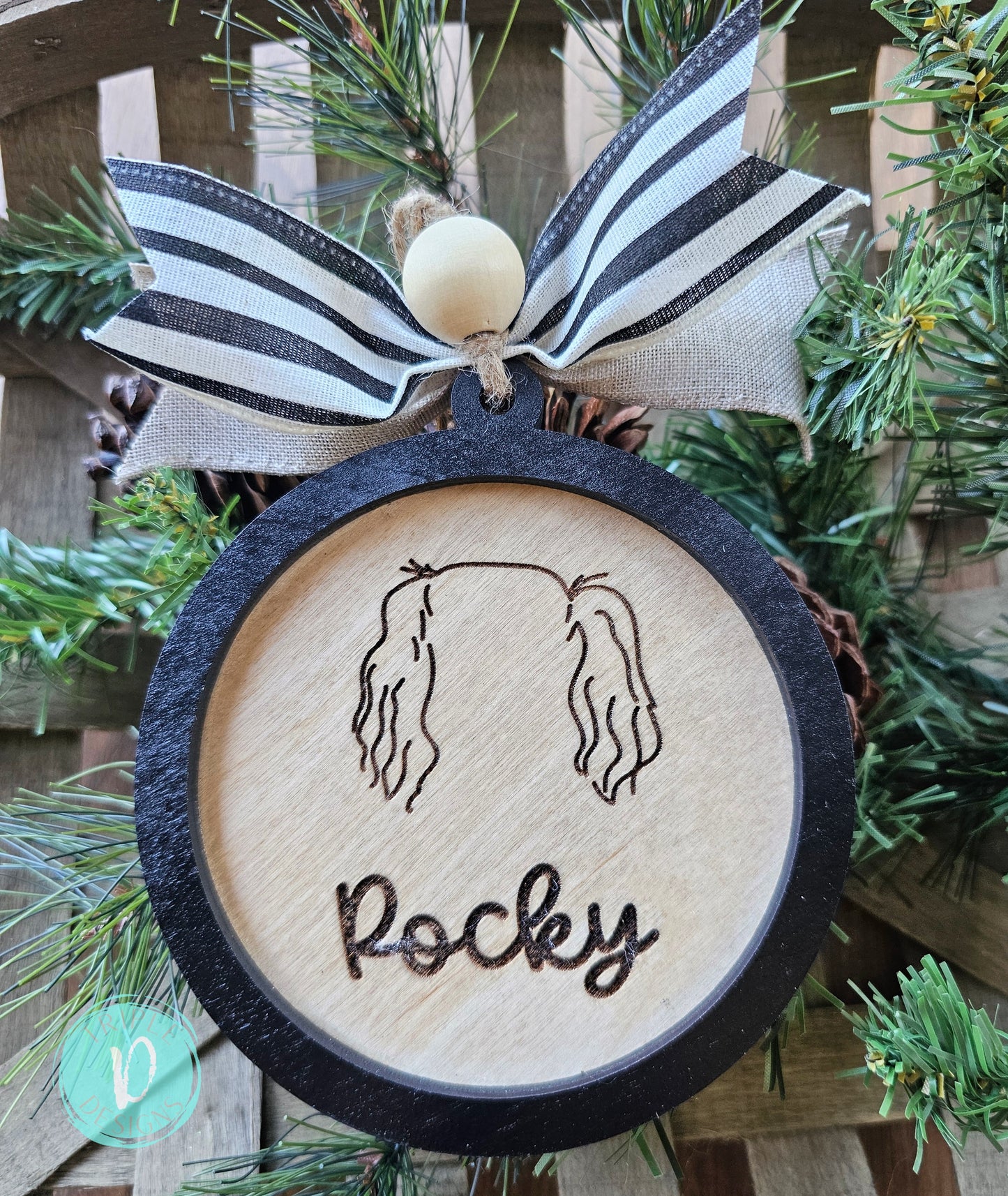 Dog Ears/Personalized/Christmas Ornament