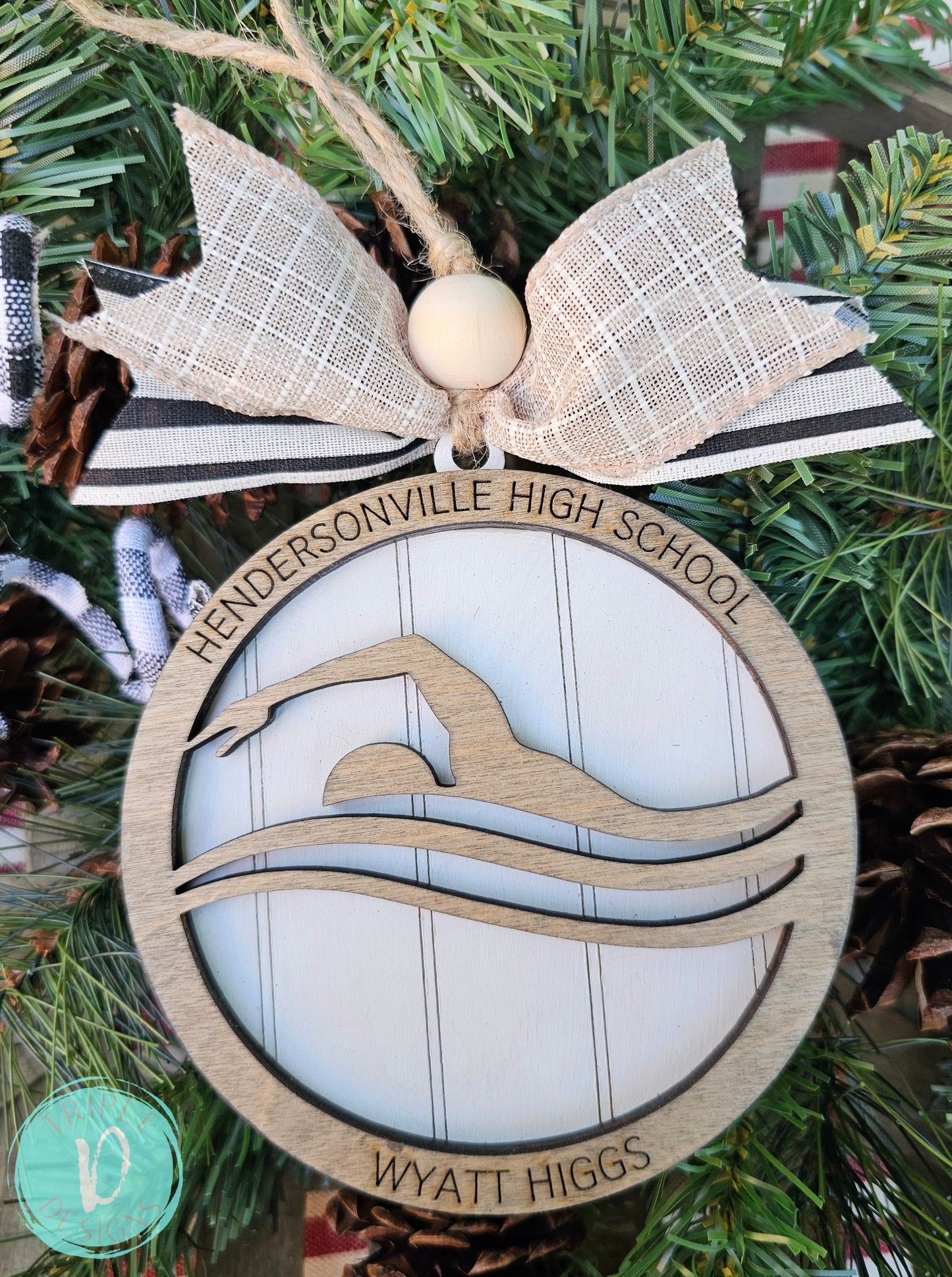 Swimming Christmas Ornament