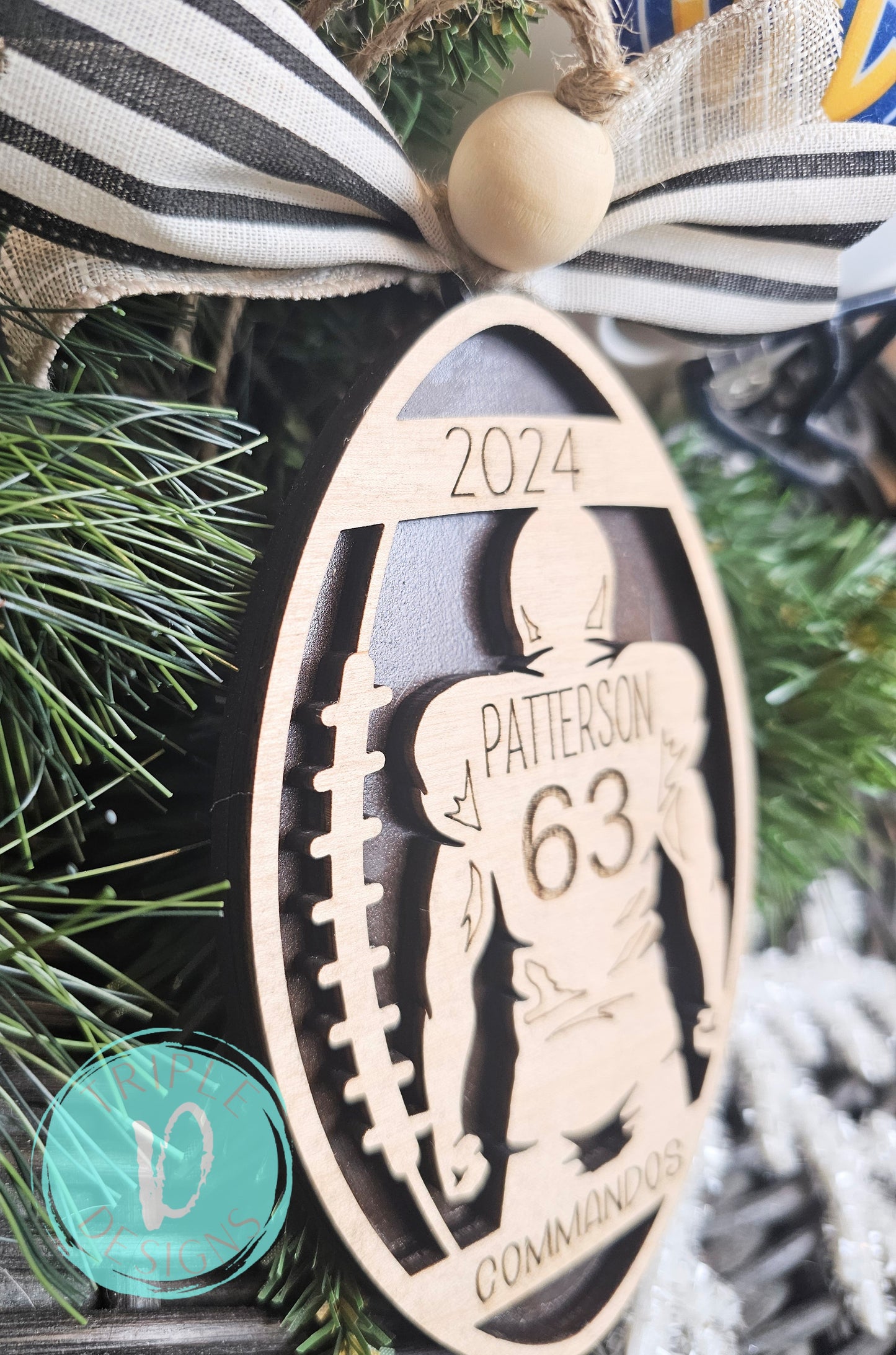 Football/ Player/ Sports/ Personalized Ornament